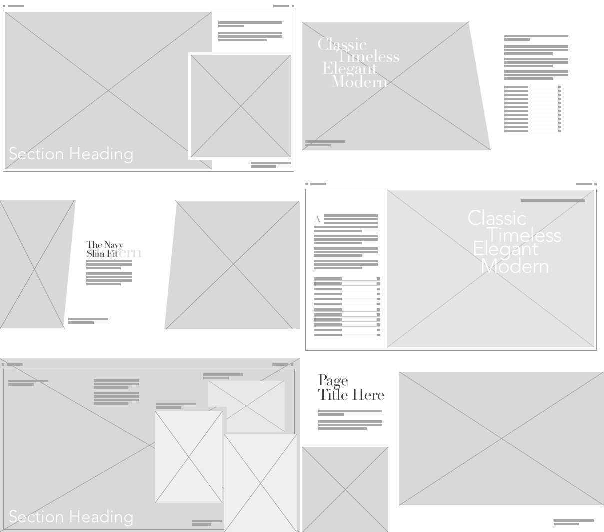 Brochure layout concepts